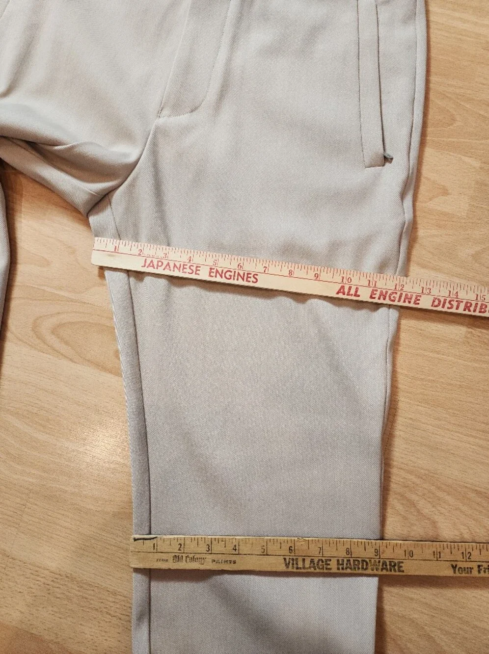 Represent Pants Wool Blend Tailored Beige Sesame Ankle Zip Men's Size Large